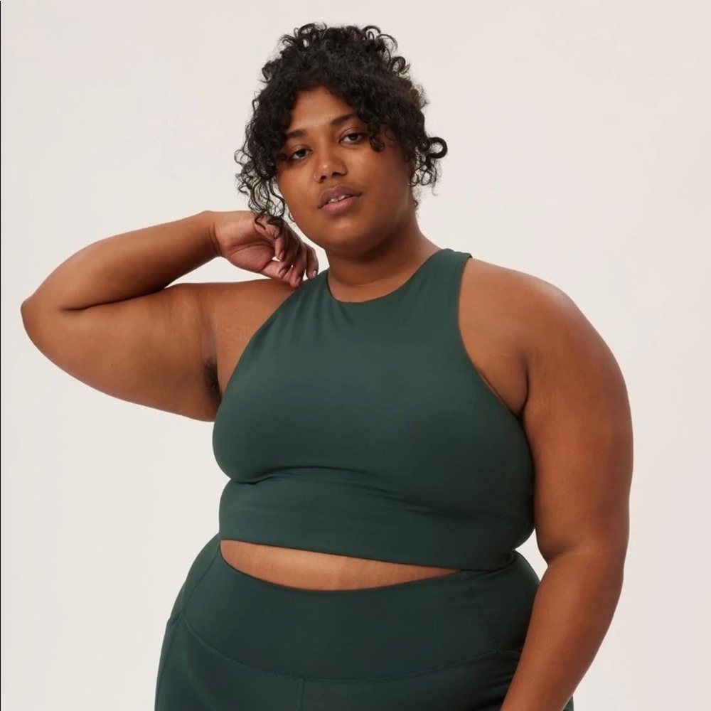 NWT girlfriend collective Moss Dylan Tank Bra